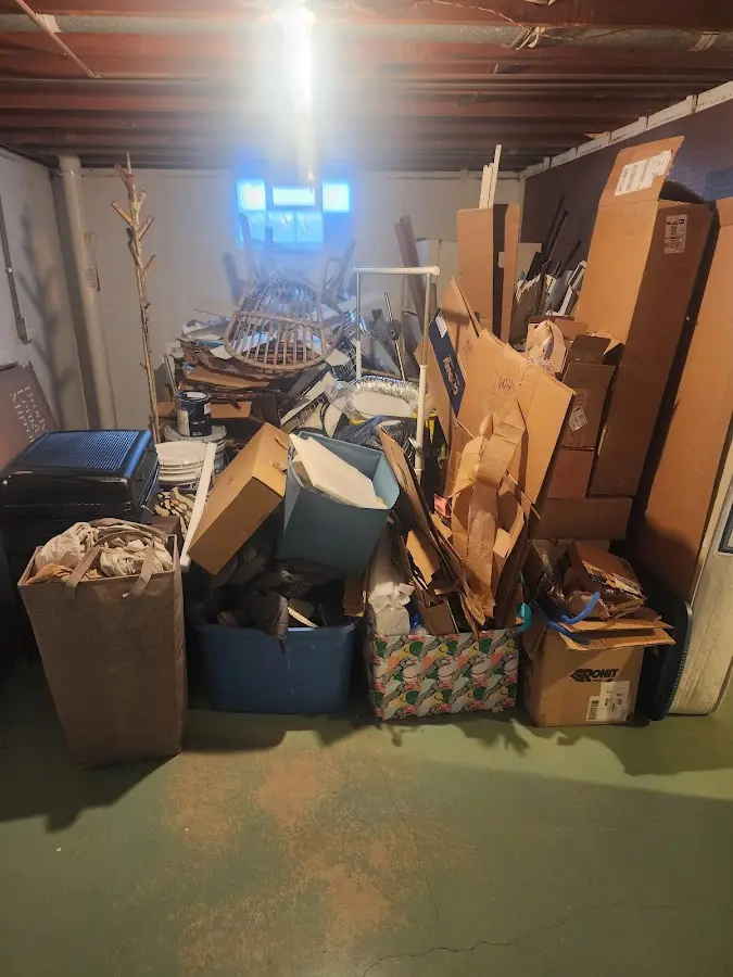 Roll-off dumpster container at job site for Yard Waste Dumpster Rental in Schuyler